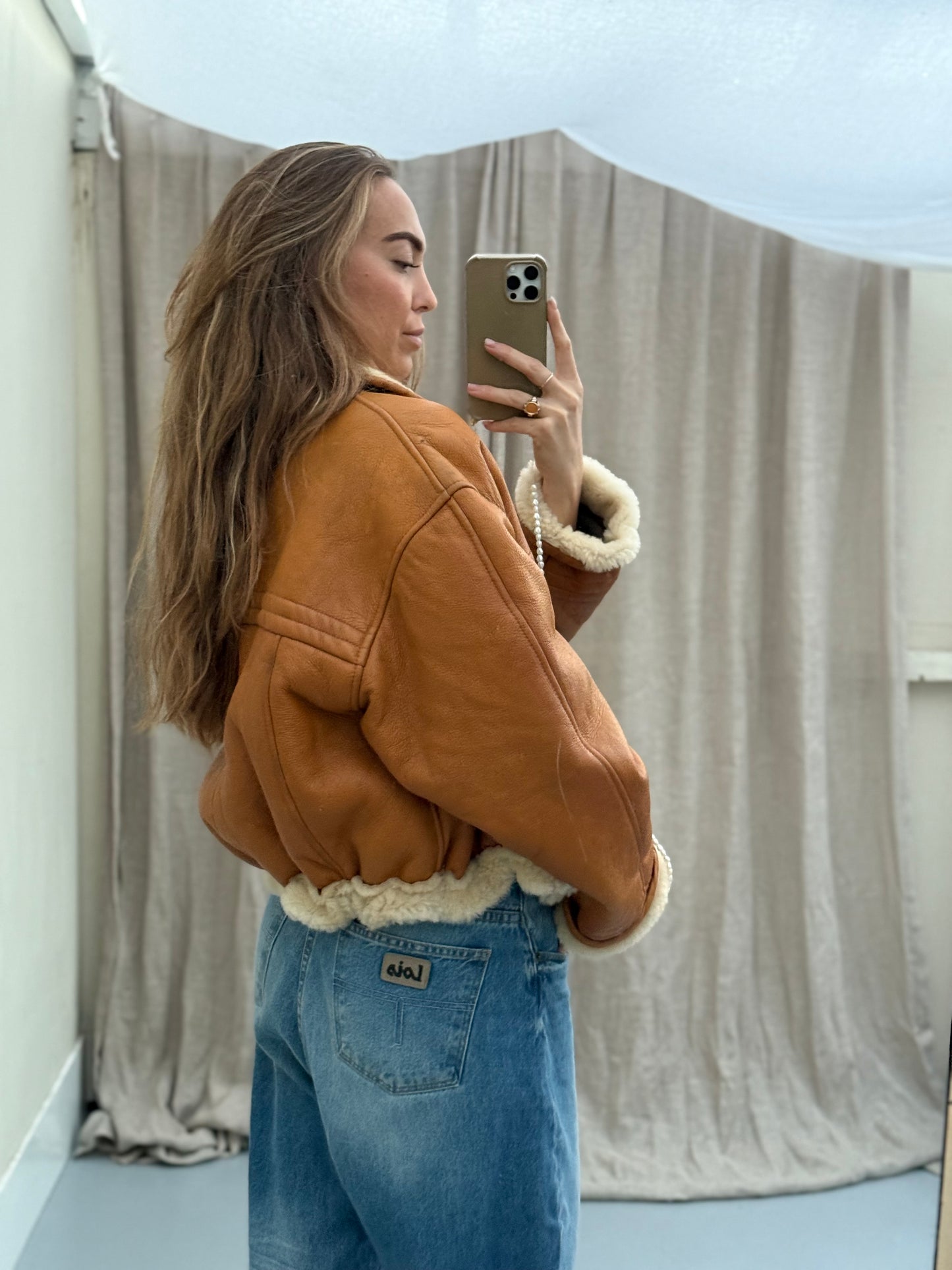 Vintage Cropped lammy coat vintage remade shearling