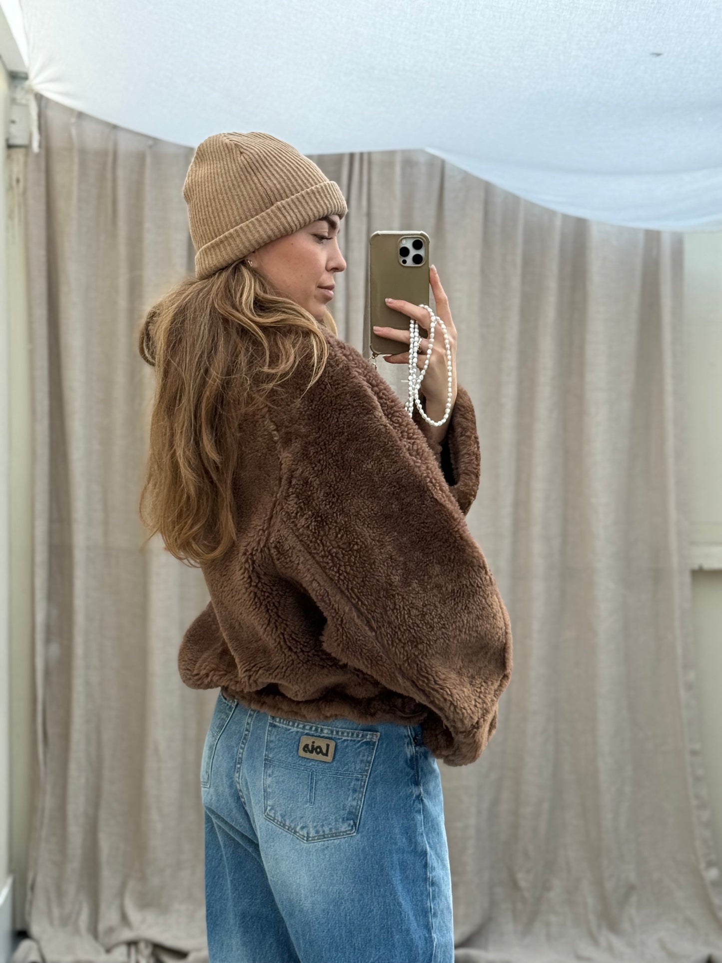 Vintage lammy coat maat L/XL Shearling fluffy