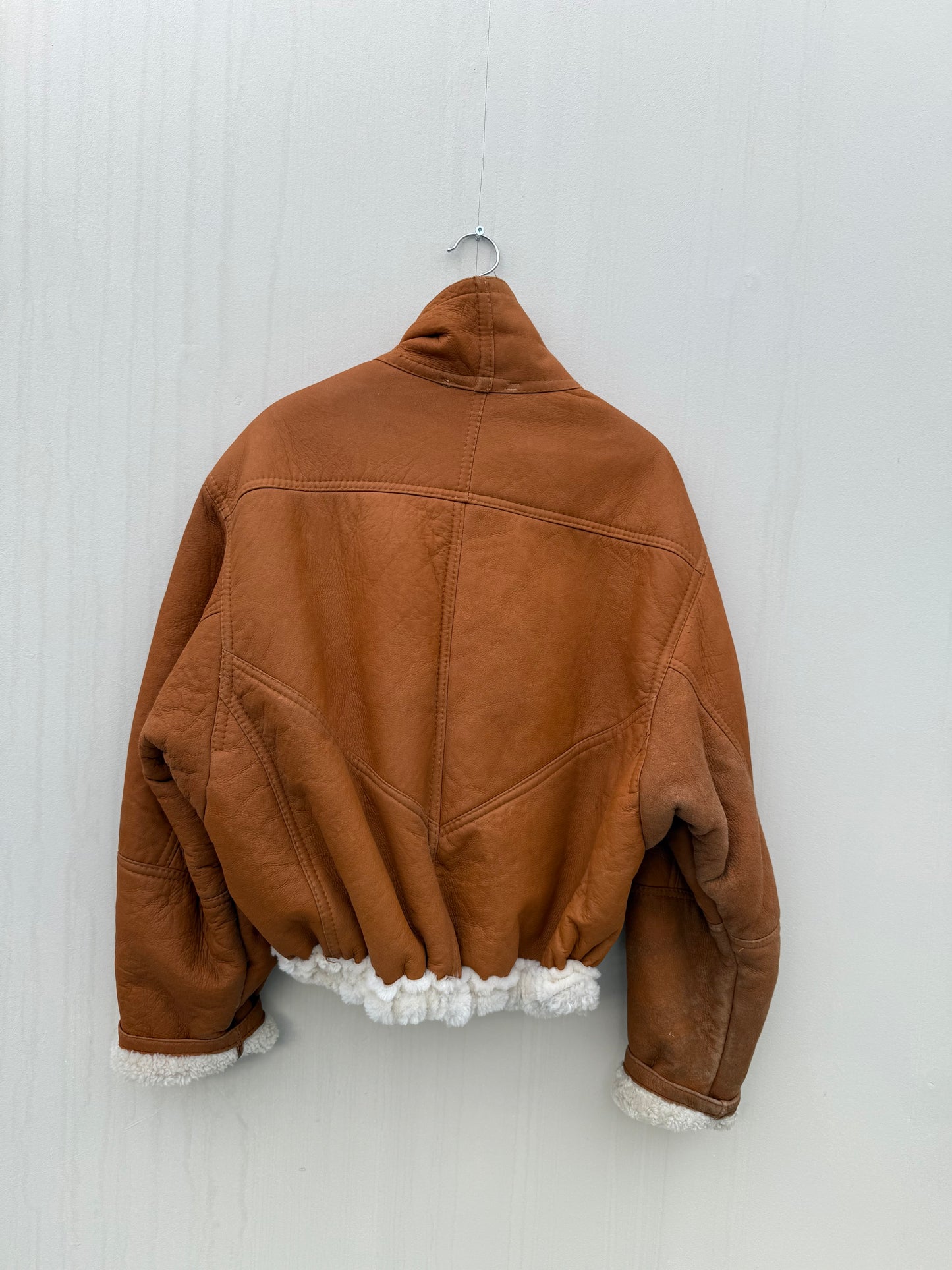 Vintage remade lammy coat reversible maat M/L