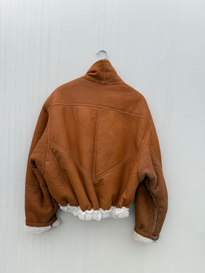 Vintage remade lammy coat reversible maat M/L