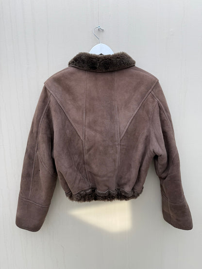 Vintage cropped lammy coat reversible maat S-L
