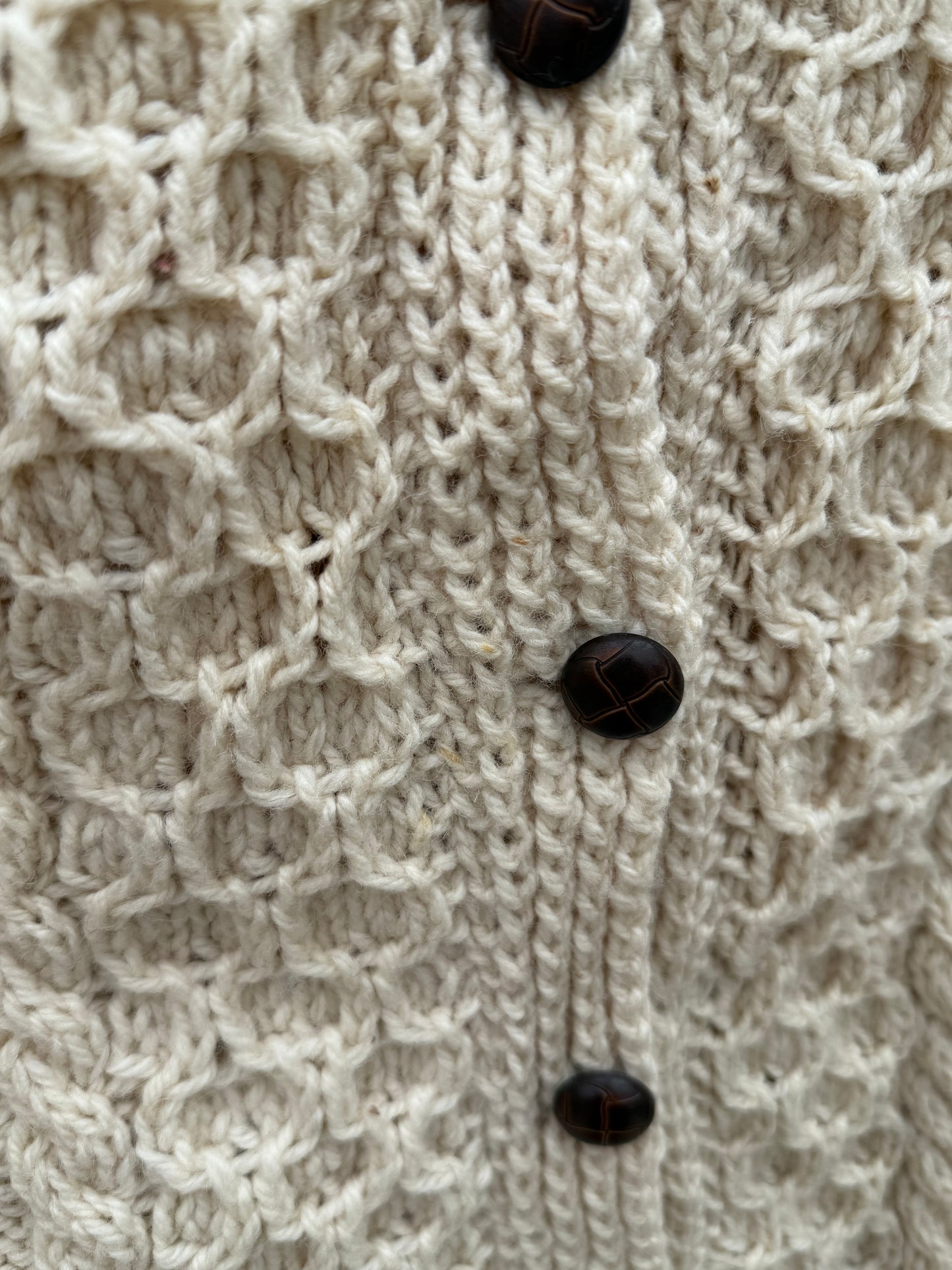Vintage Aran knitted sweater beige