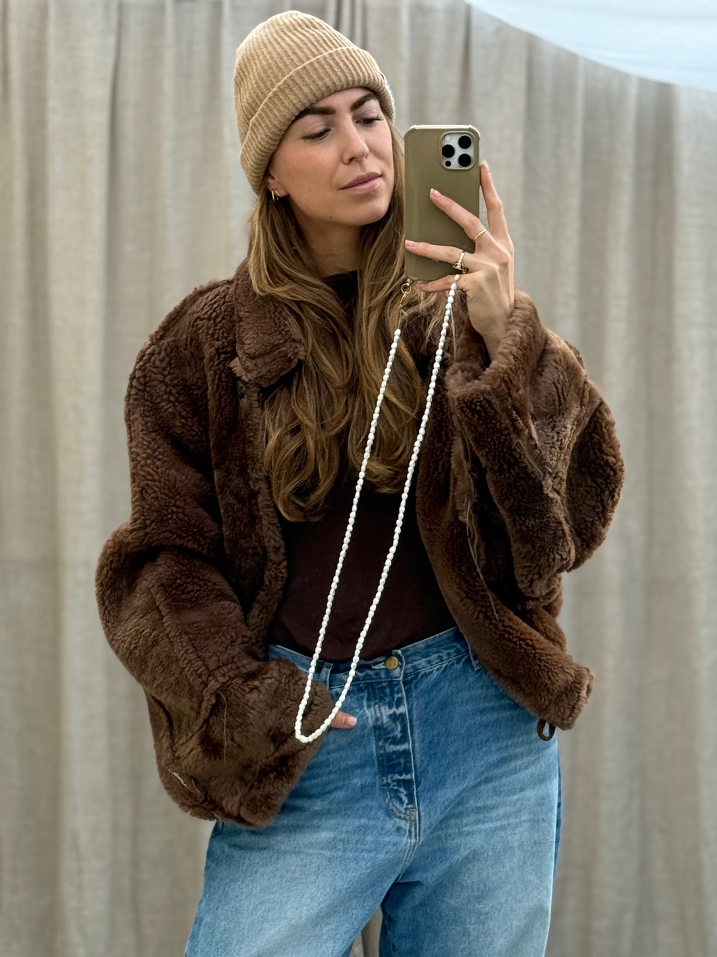 Vintage lammy coat maat L/XL Shearling fluffy