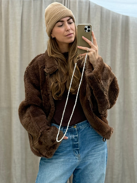 Vintage lammy coat maat L/XL Shearling fluffy