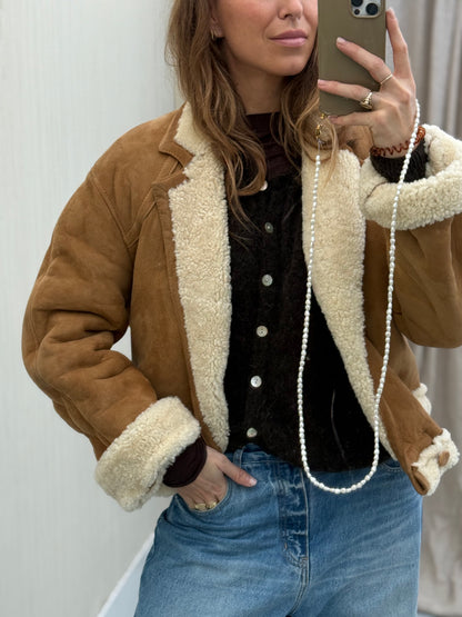 Re-made vintage lammy coat reversible shearling