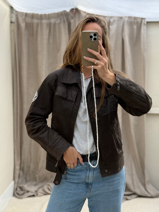 Pre-loved Rino & pelle leren jas biker model