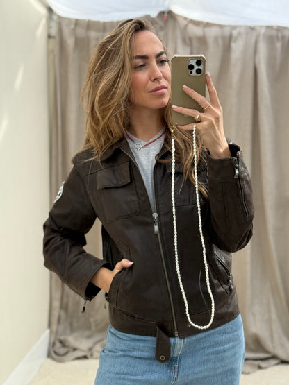 Pre-loved Rino & pelle leren jas biker model