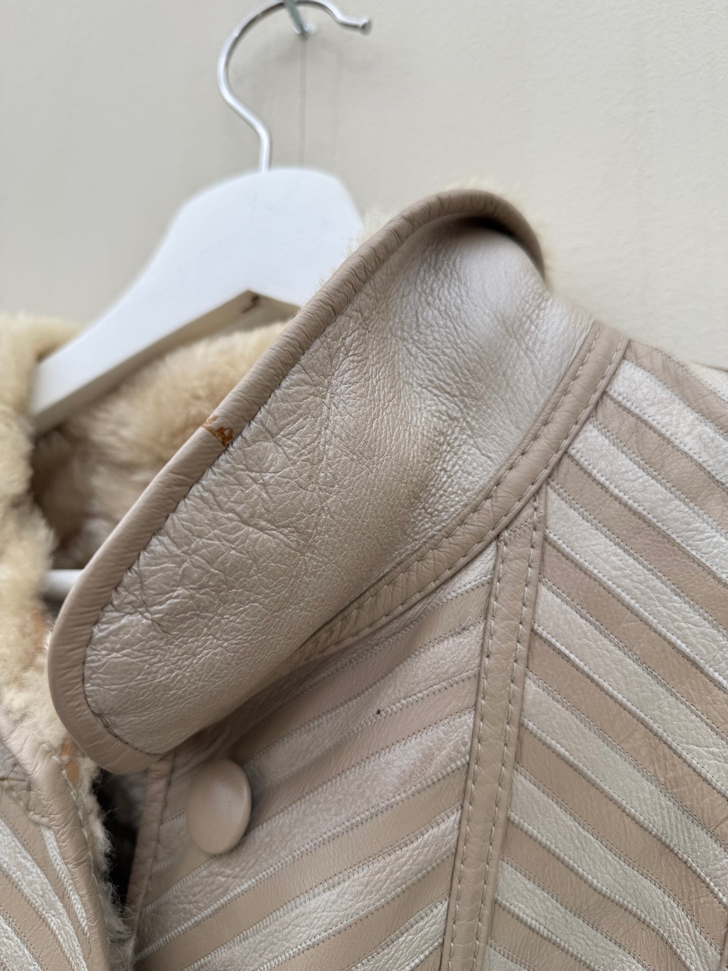 Re-made vintage lammy coat reversible shearling maat xs-m