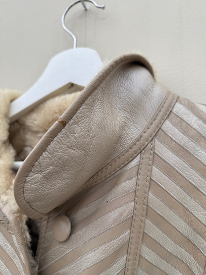 Re-made vintage lammy coat reversible shearling maat xs-m