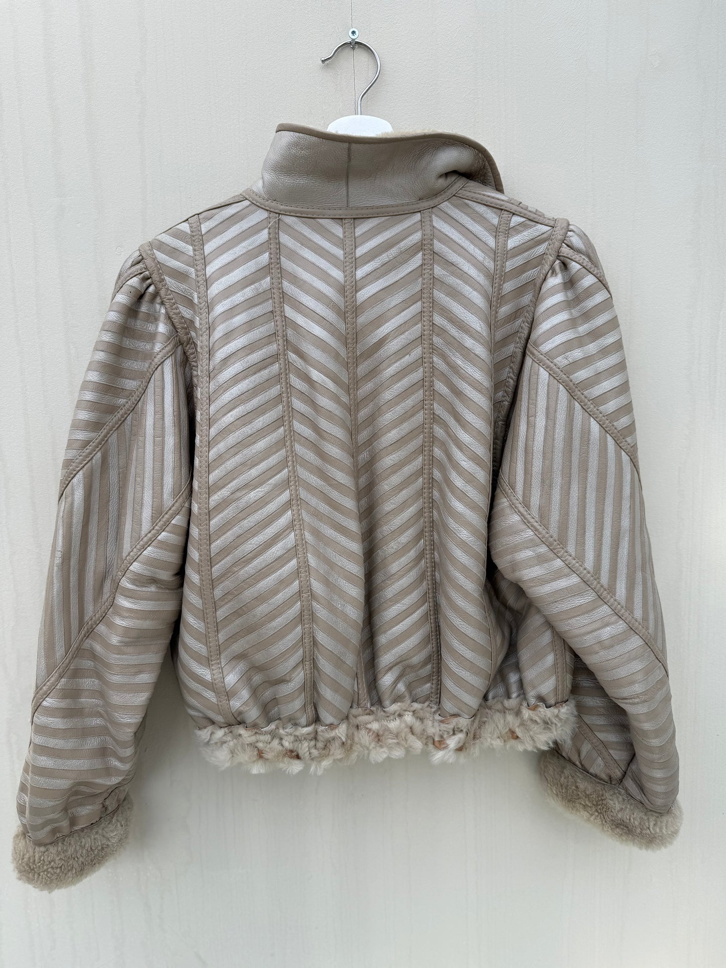 Re-made vintage lammy coat reversible shearling maat xs-m