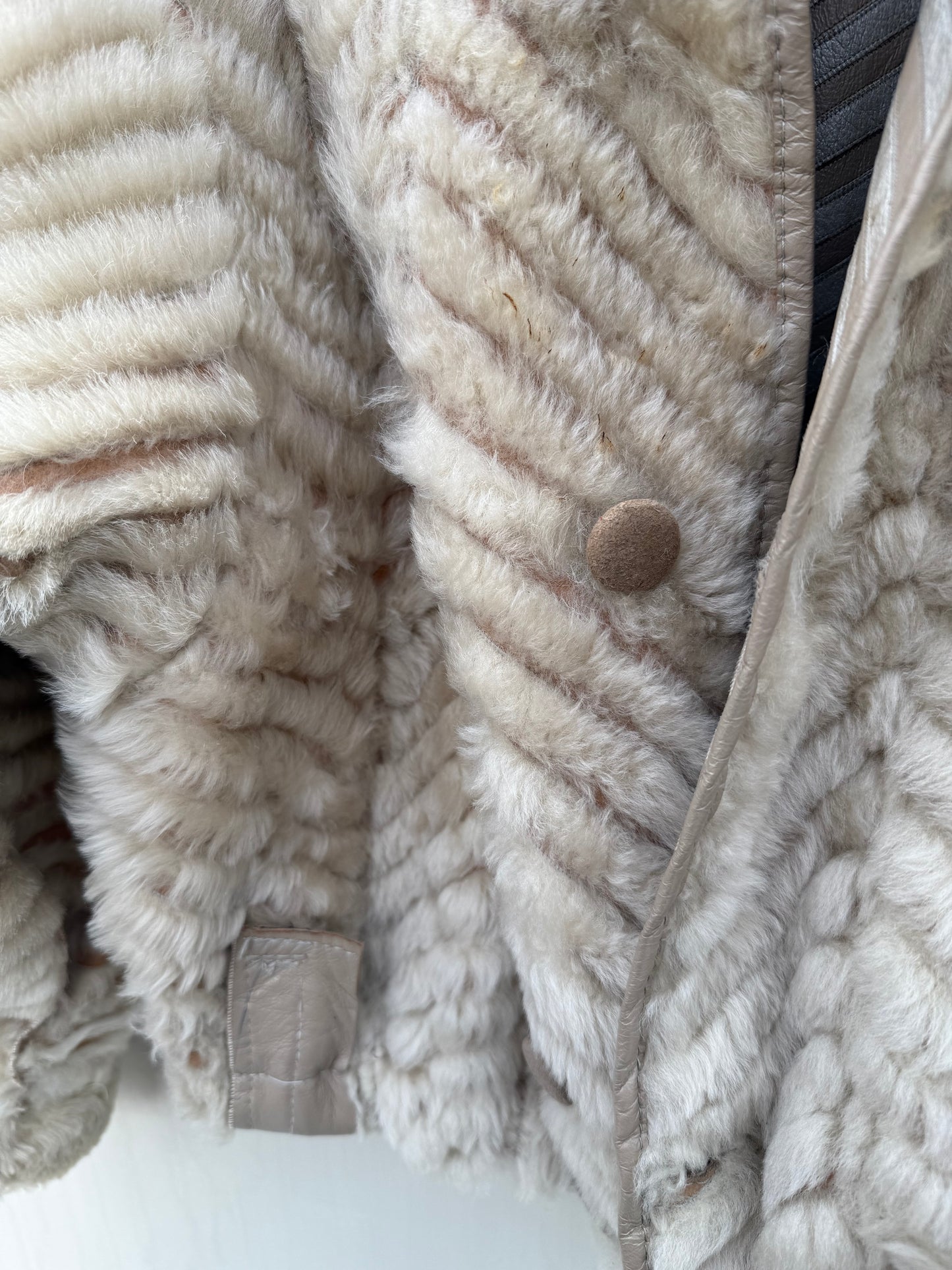 Re-made vintage lammy coat reversible shearling maat xs-m