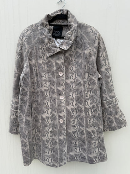 Rino & Pelle slangenprint leren jas vintage pre-loved MAAT 50