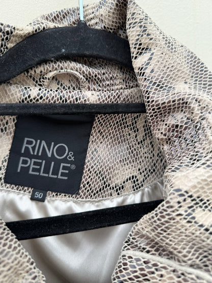 Rino & Pelle slangenprint leren jas vintage pre-loved MAAT 50