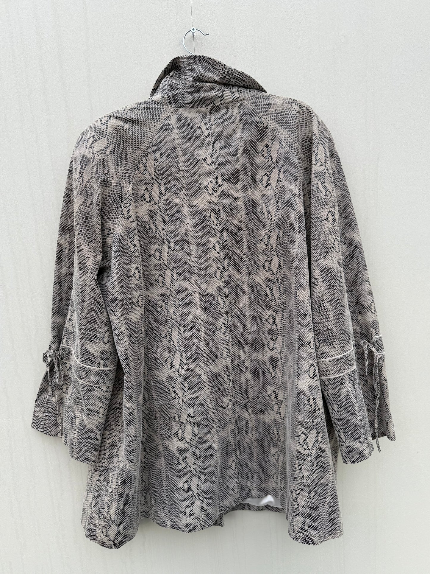 Rino & Pelle slangenprint leren jas vintage pre-loved MAAT 50