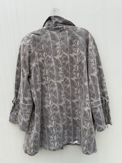 Rino & Pelle slangenprint leren jas vintage pre-loved MAAT 50