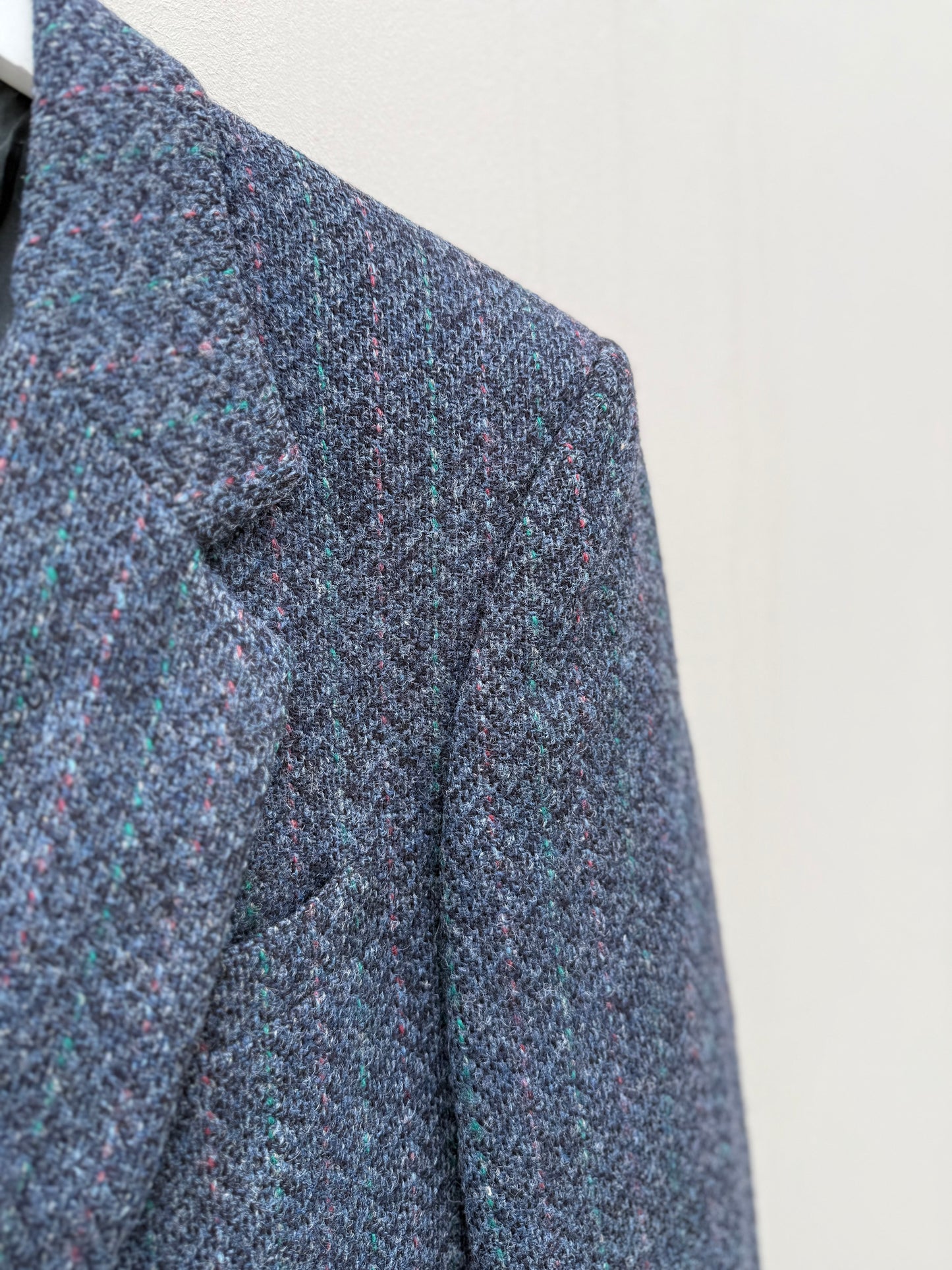 Vintage Harris Tweed blazer blauw maat M unisex autumn
