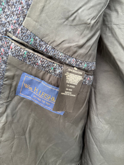 Vintage Harris Tweed blazer blauw maat M unisex autumn