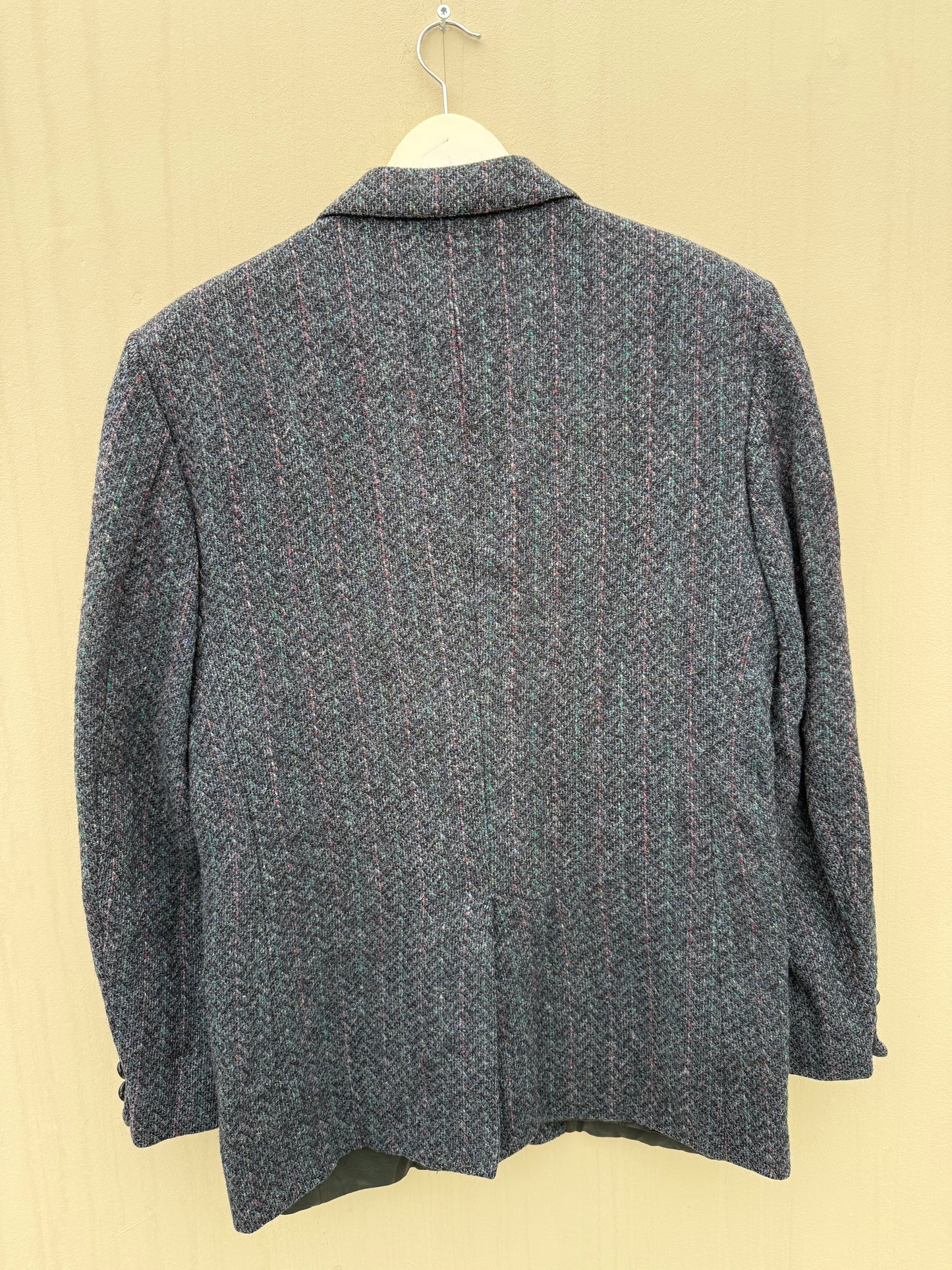 Vintage Harris Tweed blazer blauw maat M unisex autumn