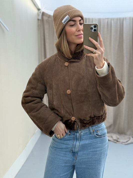 Cropped lammy coat reversible maat S/M shearling