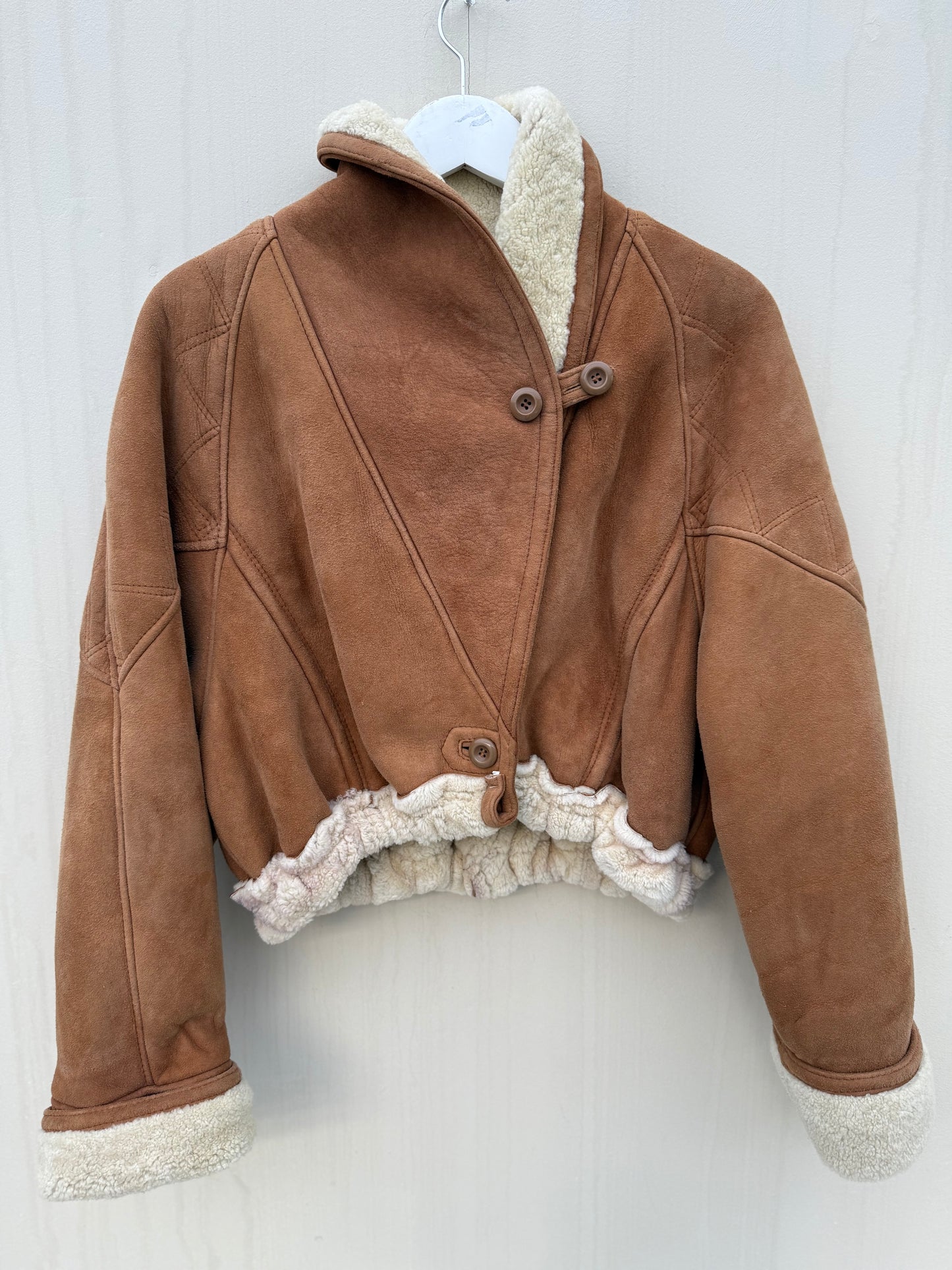 Vintage cropped lammy remade musthave shearling maat S
