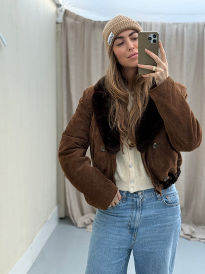 Cropped lammy remade maat M/L shearling musthave