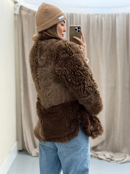 Lammy coat re-made reversible maat M-XL vintage