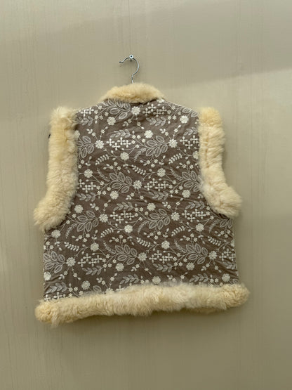 Vintage sheepskin waistcoat re-made maat s bohemien style