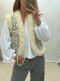 Vintage sheepskin waistcoat re-made maat s bohemien style