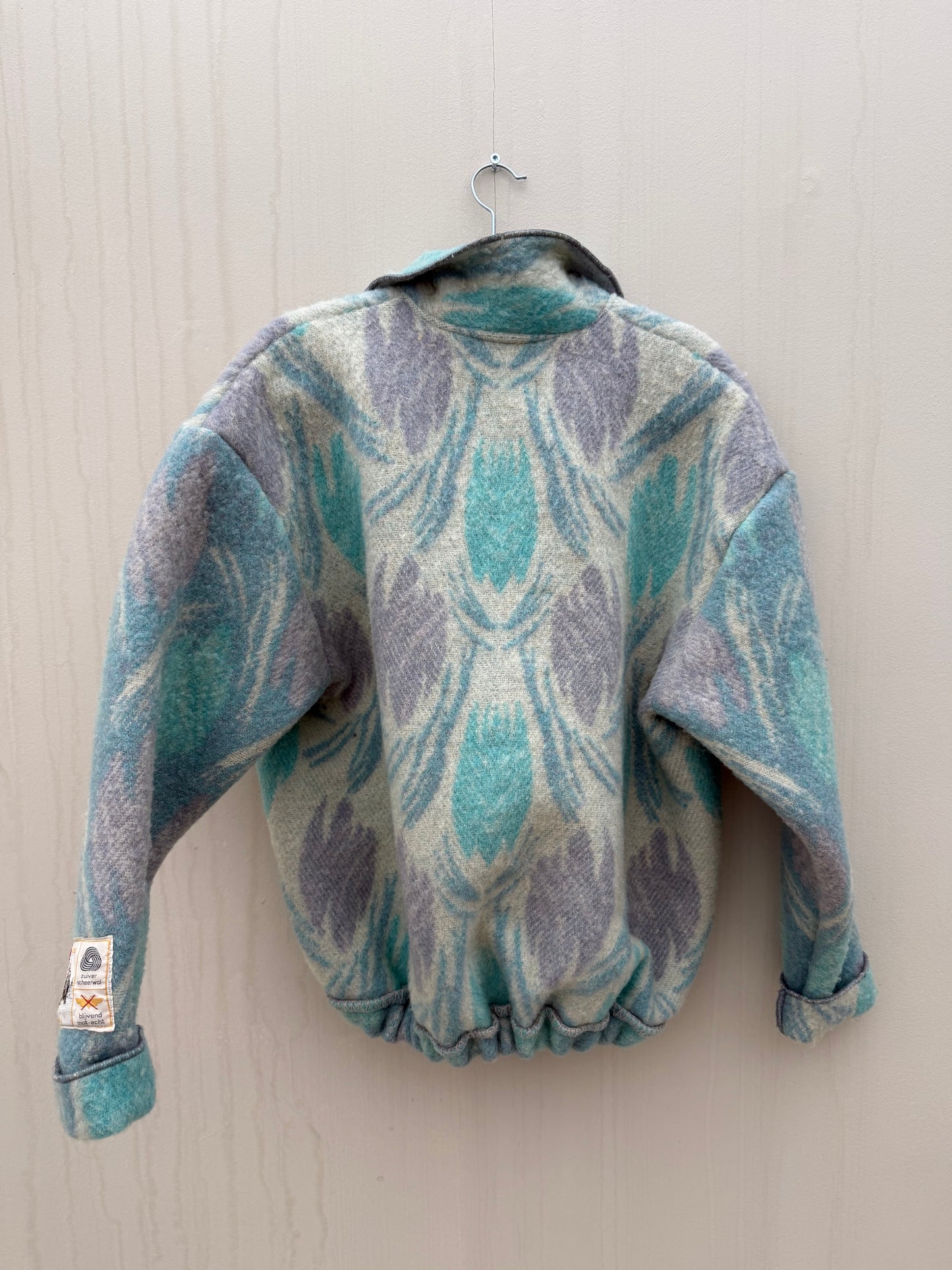 Handgemaakte Bomber vintage wollen dekens sustainable maat L