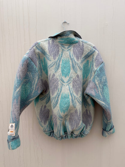 Handgemaakte Bomber vintage wollen dekens sustainable maat L