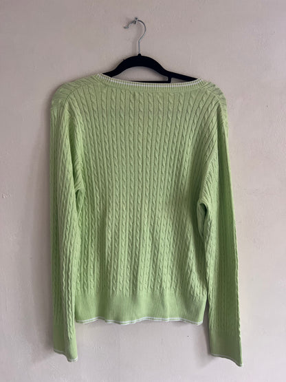 Preloved Appel groene Cardigan Tommy Hilfiger maat XL